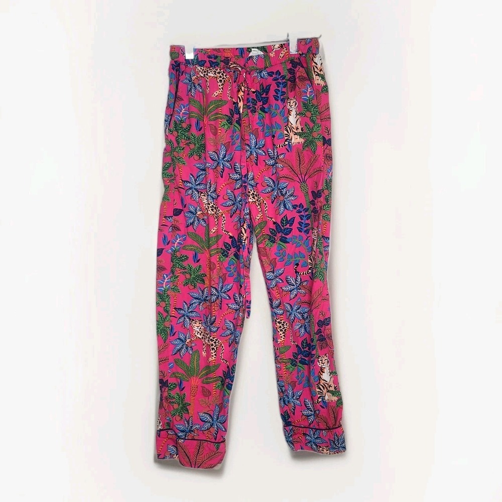 Print Fresh Pink Bagheera‎ Pajama Pants Leopard Prints Lounge Sleepwear XXS